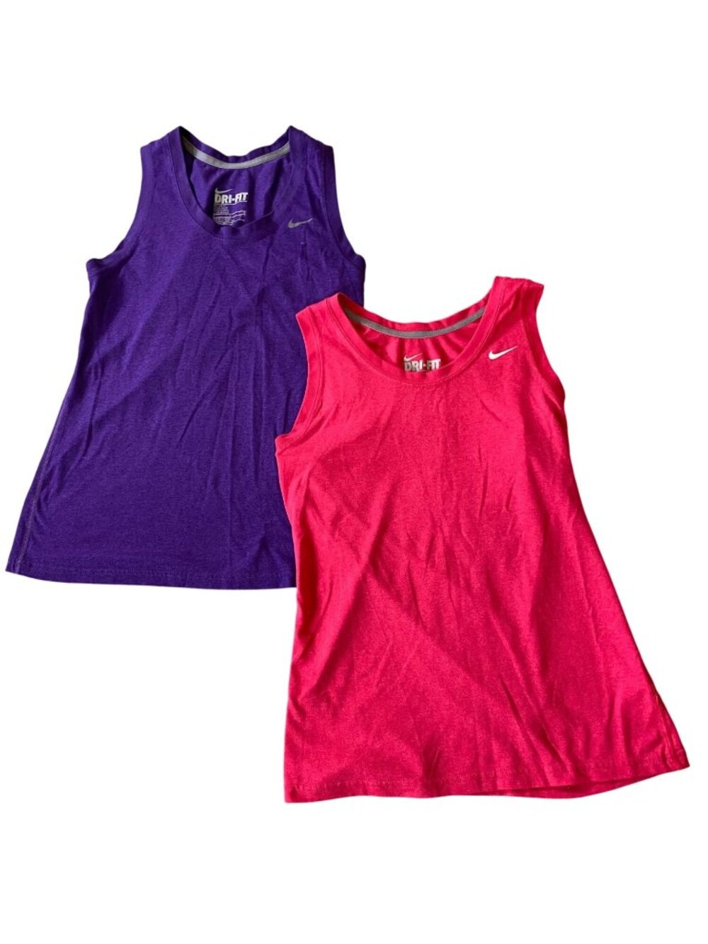 Nike Dri-Fit Sleeveless Tank Tops Purple & Pink Athletic Performance Wear Small